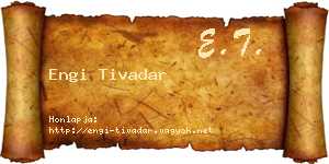 Engi Tivadar névjegykártya
