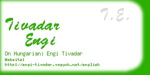 tivadar engi business card